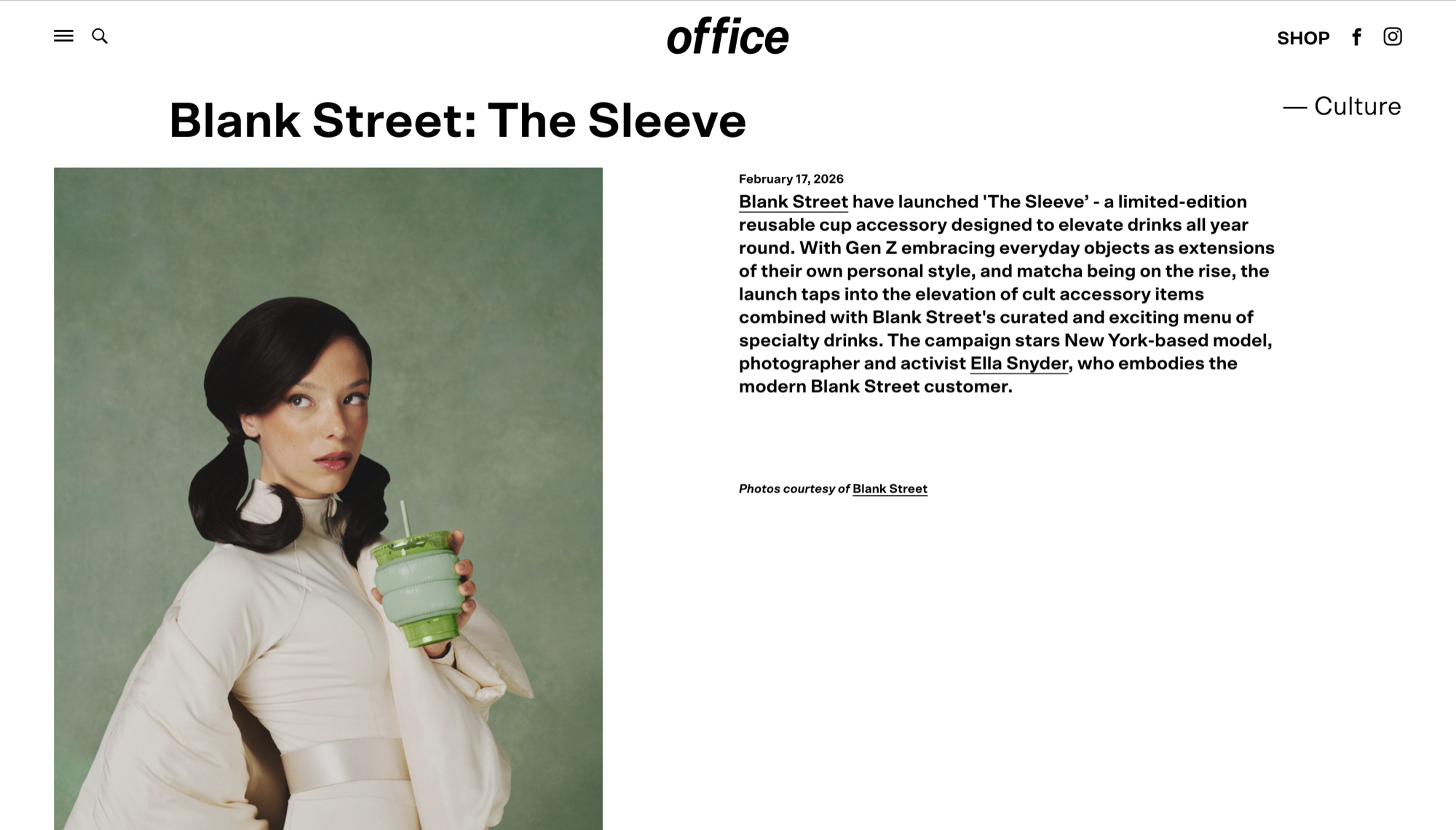 Office Magazine — Blank Street: The Sleeve