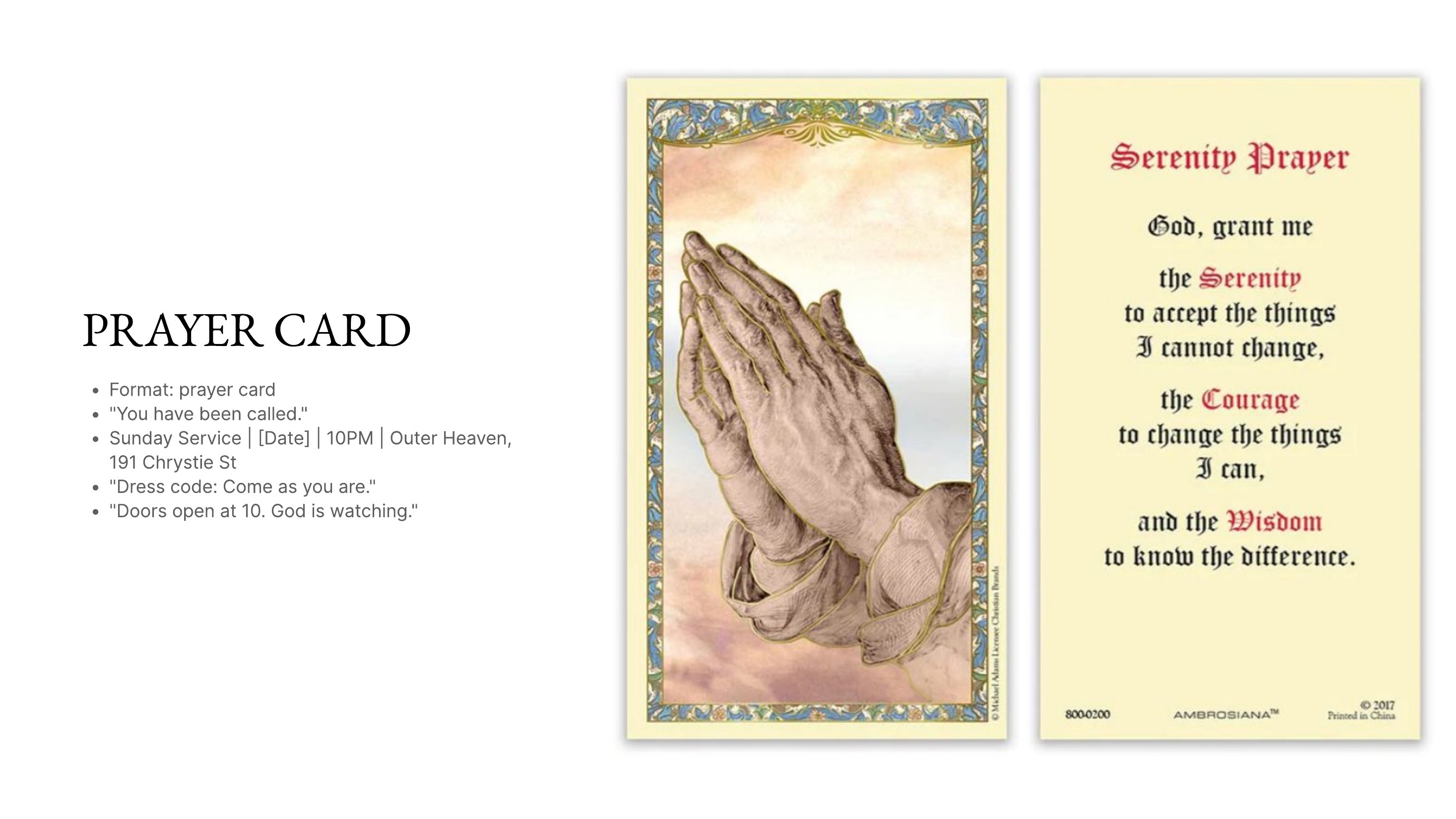 Sunday Service deck — slide 31